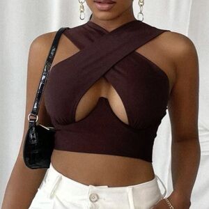 Cutout Halter Top 🤎🤎